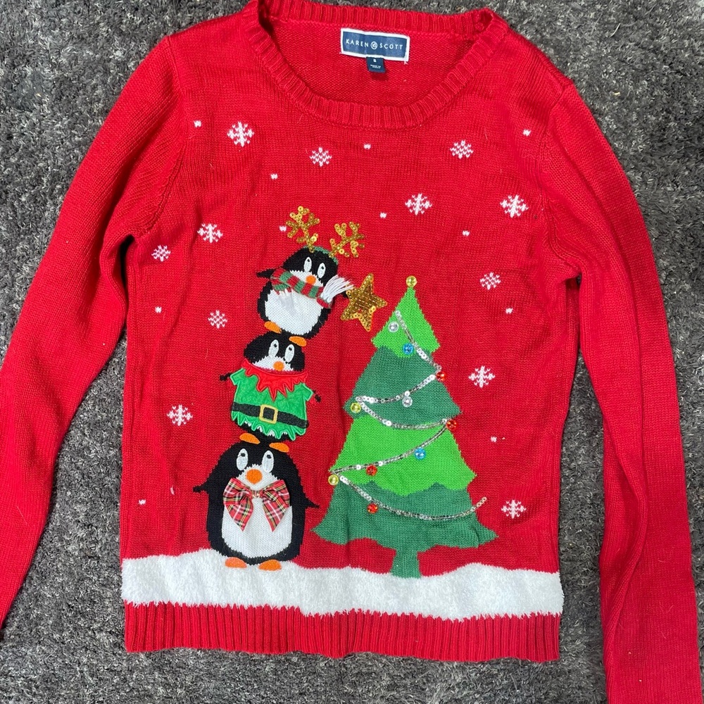 Scott Red Knit Sweater